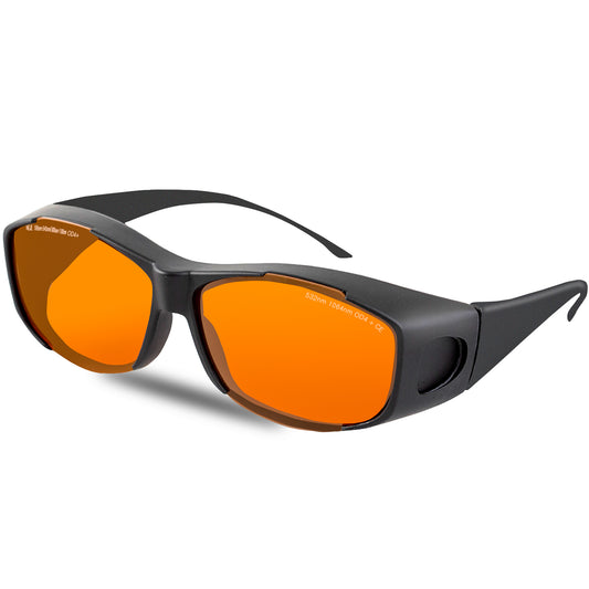 NEJE OD 4+ 190nm-540nm/900nm-1100nm Wavelength UV/Purple and Blue Laser Safety Glasses (Orange) - NEJE.SHOP