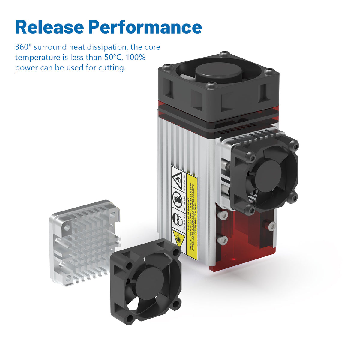 NEJE R10 Heat Sink + High-speed Fan Enhanced Retrofit Kit for A40640 Laser Module - NEJE.SHOP