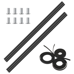 YC1150 1150mm Black Aluminum Profile Rail for NEJE 3 Max, NEJE 3 Pro, NEJE 2s Max Laser Engraver / Cutter Y-axis Extension