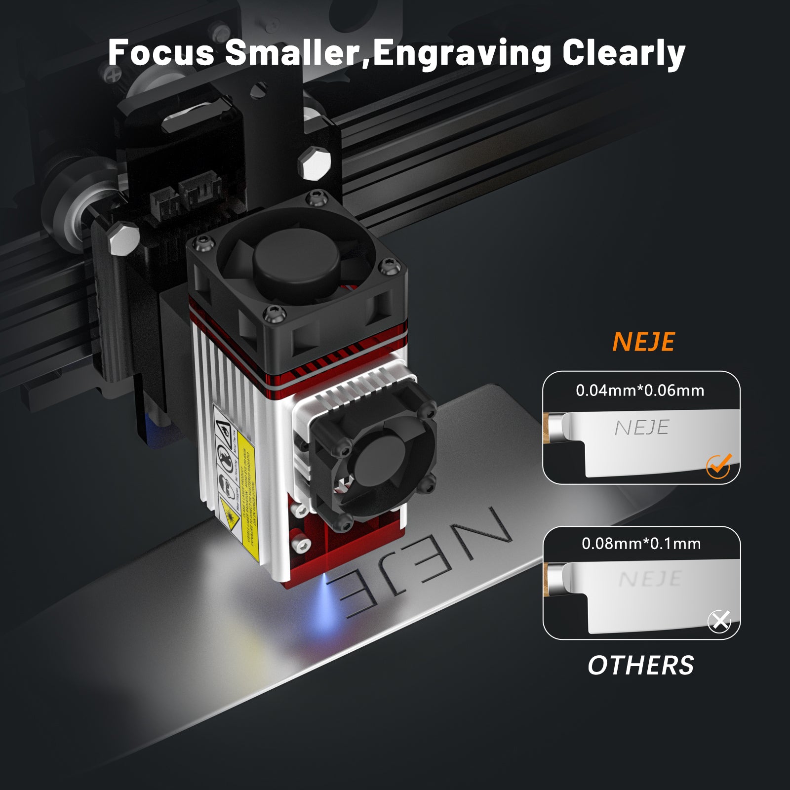 NEJE A40640 Zoom Laser Module for Carving and Cutting - 2 x beam - 12W Output - Widely Applied
