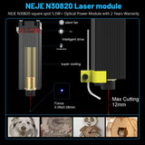 NEJE N30820 Laser Module Kits, 5.5-7.5w Output for Deep Carving and Widely Cutting