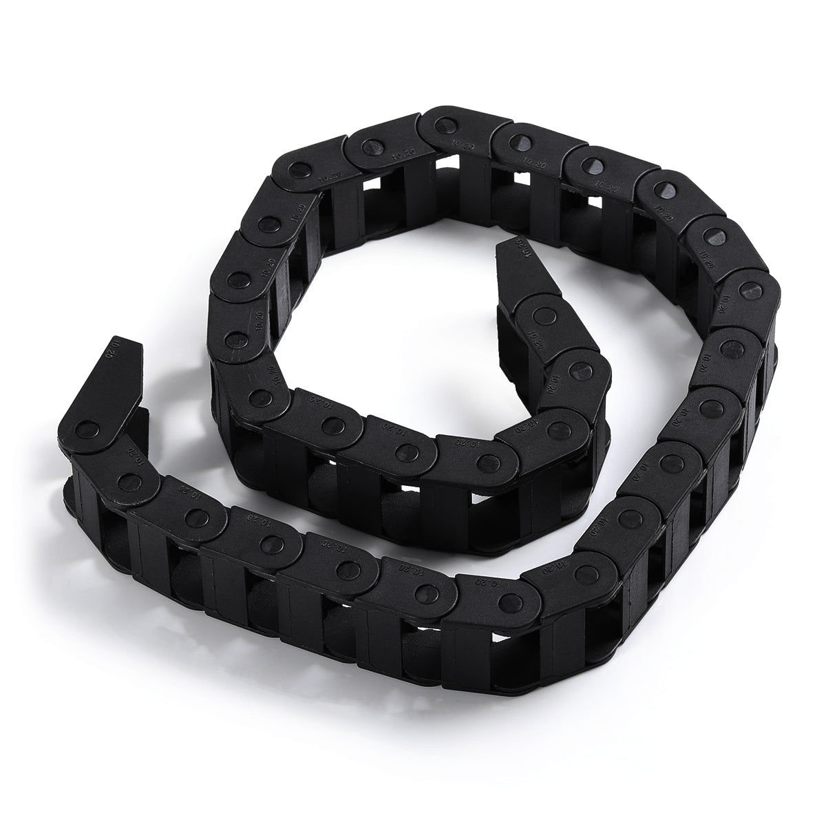 NEJE D64 10X20mm 640mm Length Black Plastic Flexible Drag Chain Cable Wire Carrier Open Type for NEJE Laser Engraver & Cutter - NEJE.SHOP