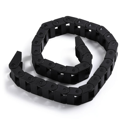 NEJE D64 10X20mm 640mm Length Black Plastic Flexible Drag Chain Cable Wire Carrier Open Type for NEJE Laser Engraver & Cutter - NEJE.SHOP